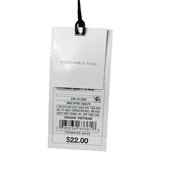 Shade & Shore Multicolored U Shaped Bikini Top - Size M (8-10) - Picture 6 of 13